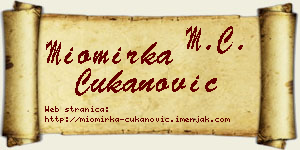 Miomirka Čukanović vizit kartica